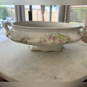 Antique Floral Porcelain Bowl